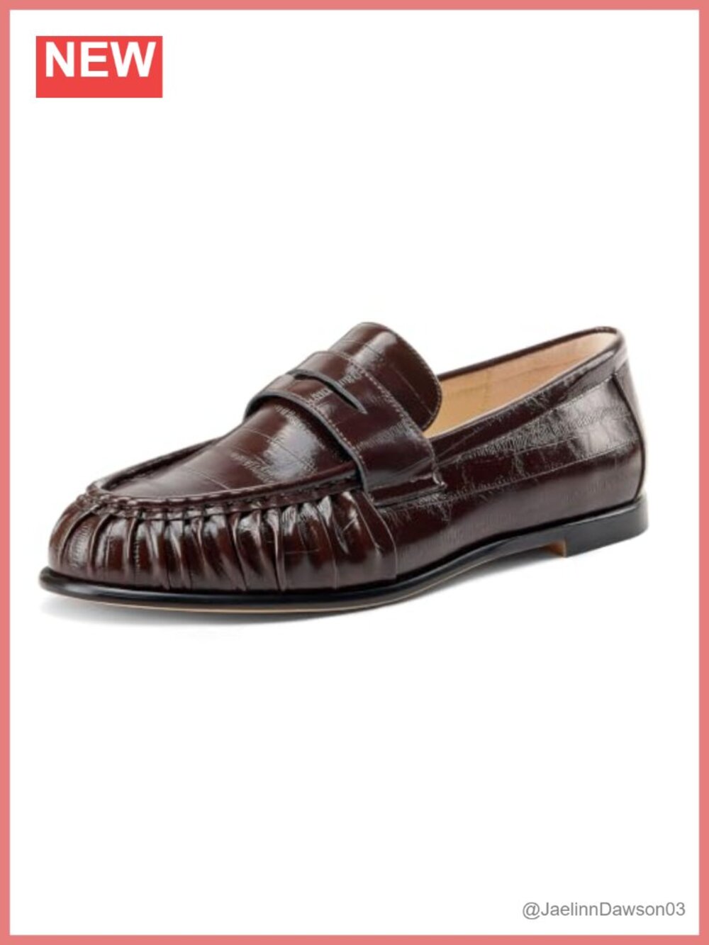 NobleOnly Women's Penny Loafers Comfort Faux Leather Flat Shoes Dressy Slip-On